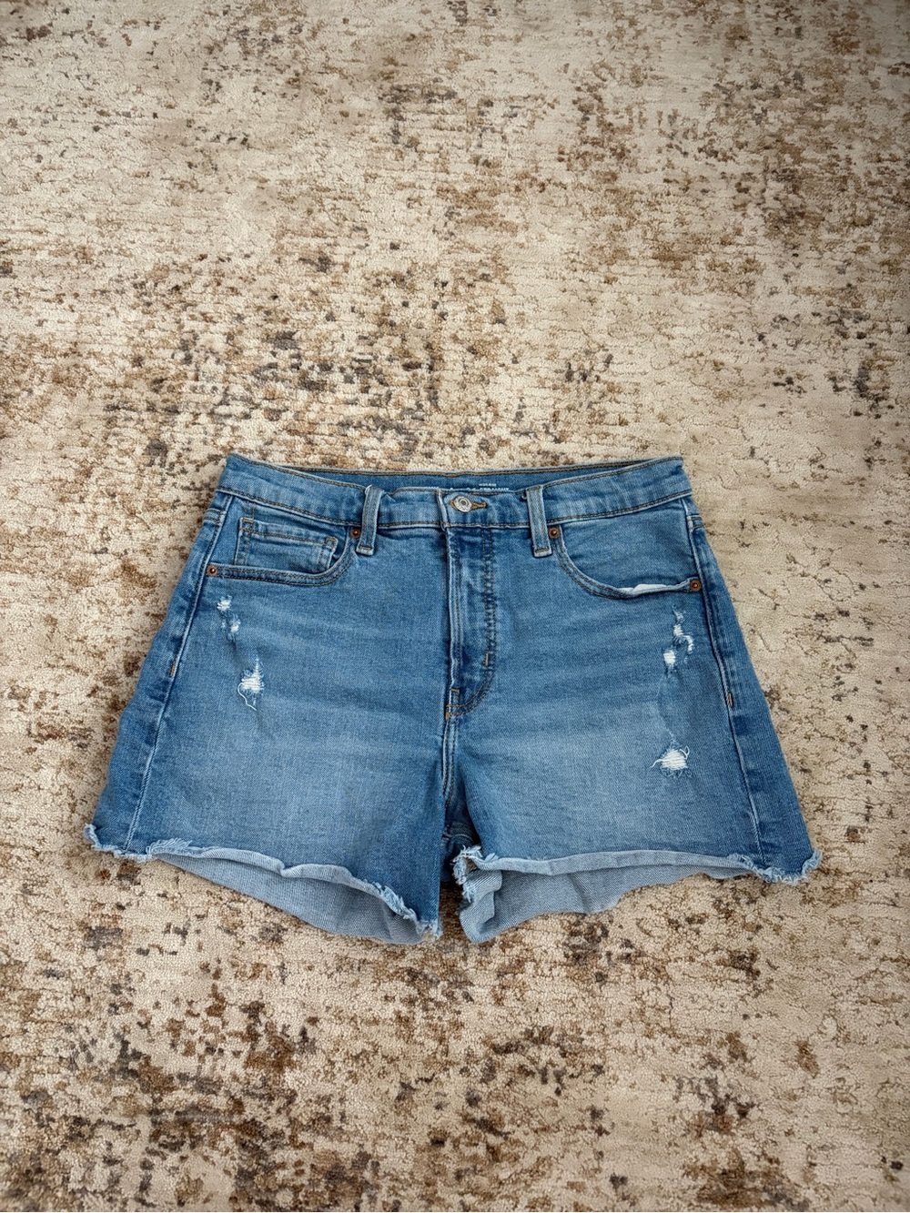 Old Navy Light Blue Distressed Denim Shorts